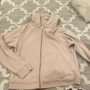 Brandy Melville vintage light pink zip up hoodie